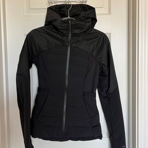 Lululemon Down For It All Hooded Jacket black size 4
